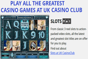 Play new and classic online slots at UK Casino Club