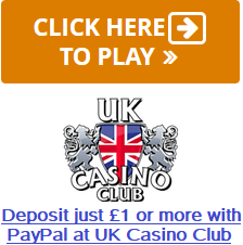 UK Casino Club deposit with PayPal